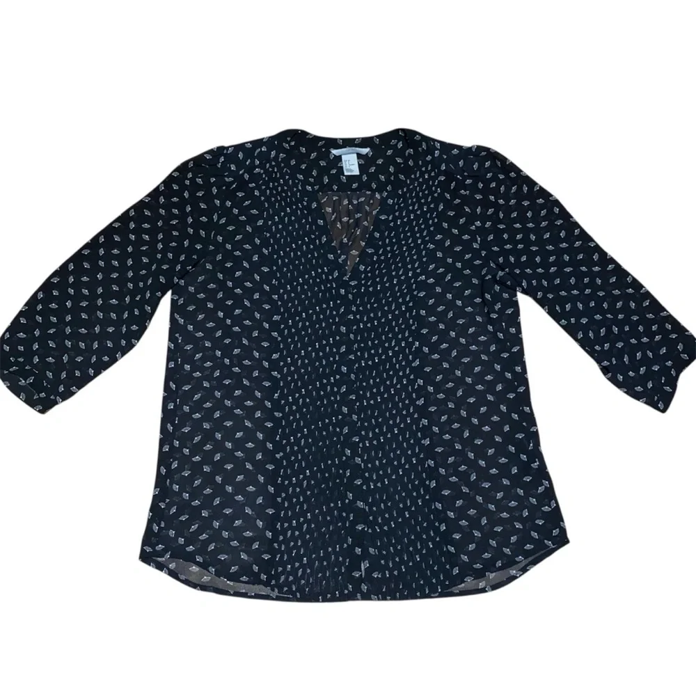 H&M 3/4 Sleeve Sheer Blouse - Picture 1 of 9